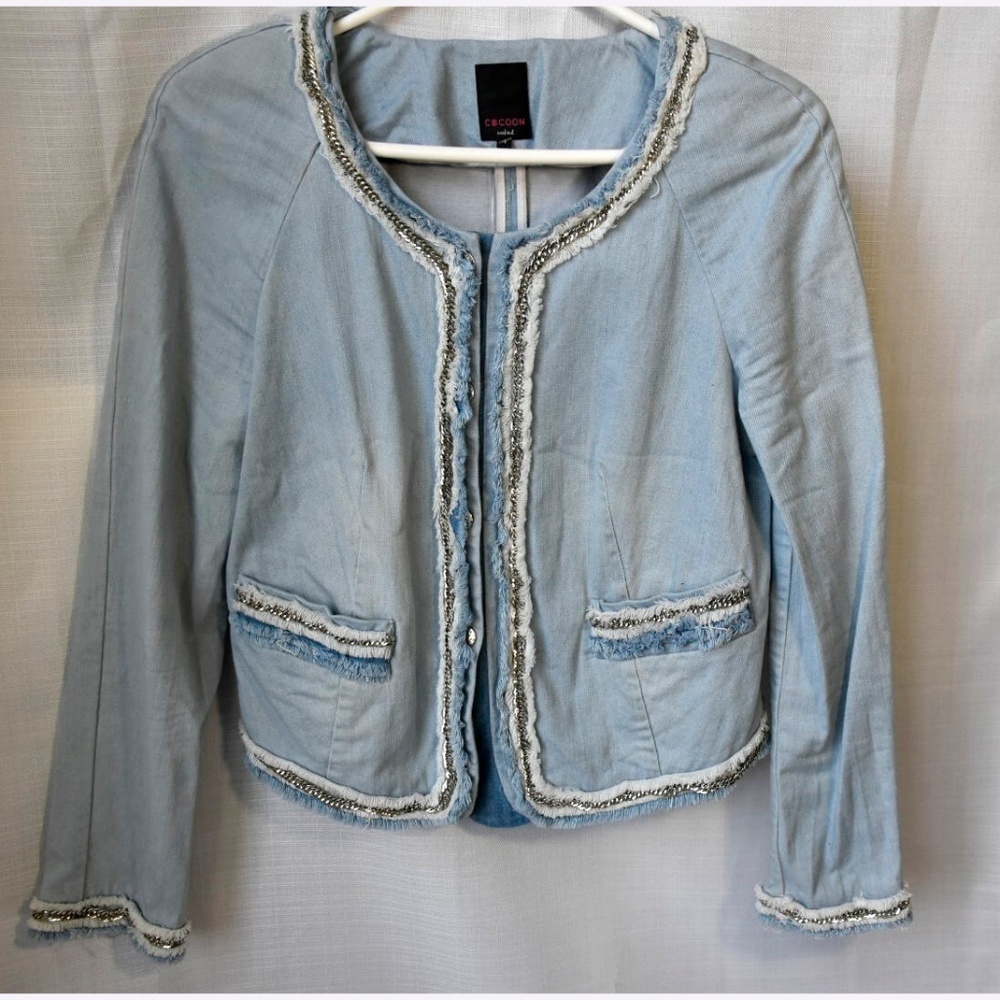 Womens Denim with chain  Jacket